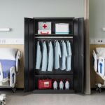 Letaya Metal Wardrobe Cabinets with Lock,Clothing Locker 72" X 36" X 18" Storage Cabinets for Home Room,Fire Department, School, Employee,Gym,Government (Black) - Image 6