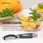 Farberware Euro Peeler, a Kitchen Essential for Quick and Easy Peeling of Produce, Chocolate, Cheeses and More. Features Hang-Hole for Easy Storage, Dishwasher Safe, Black - Image 4