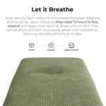 LIKIMIO 118" Modern L-Shaped Modular Sectional Sofa for Living Room, Corduroy Upholstery Green, Oversized 3-Seater Couch with Deep Seat and Movable Ottoman – No Assembly - Image 9