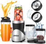 Ganiza Smoothie Blender, 900W Blenders for Shakes and Smoothies, 15-Piece Personal Blender and Grinder Combo for Kitchen, Smoothies Maker with 4 BPA-Free Portable Cup, Nutritious Recipe - Image 2