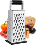 Kaishun Cheese Grater, Box Grater for Cheese Stainless steel Vegetable Slicer Food Shredder 4-sided Convenience Gadgets for kitchen - Image 2