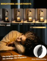 Candle Warmer Lamp with Timer Dimmable, Birthday Gifts for Women Mom, House Warming Gifts New Home Decor, Wax Melt Warmer for Jar Candles with 2 Bulbs - Image 4