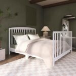 Dream On Me JPMA & Greenguard Gold Certified Odelle 5 in 1 Convertible Crib in White, Built of Sustainable Pinewood, 3 Mattress Height Settings, Non-Toxic Water-Based Paint Finish - Image 8