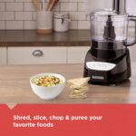 BLACK+DECKER Food Processor and Vegetable Chopper, Stainless Steel Blade, 8-Cup Capacity, 450W Power with Attachments to Grate, Shred, Slice, Mince, Grind, and Puree - Image 8