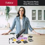 Fullstar Mandoline Slicer for Kitchen - Vegetable Chopper, Onion Potato Food Veggie Fruit Slicer and Cutter with Container, Kitchen Gadgets & Accessories, Home Essentials (6-in-1, White/Black) - Image 8