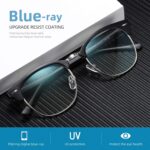 Blue Light Blocking Glasses Vintage Half Frame UV Clear Lens Anti Eyestrain Computer Gaming Glasses for Women Men - Image 4