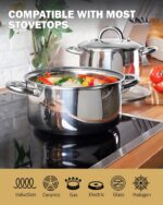 Cook N Home 8 Quart Stainless Steel Stockpot with Lid - Image 4