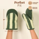 Folkulture Mini Oven Mitts Heat Resistant | (5.75 x9) Set of 2 Short Oven Mitts with Hanging Loop | 100% Cotton Oven Gloves | Kitchen Mittens, Small Silicone Oven Mits - Image 5