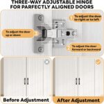 LIKIMIO Farmhouse Wardrobe Closet with Doors, 70" Bedroom Armoires with LED Lights and Hanging Rod, Wooden Large Wardrobe Cabinet with 2 Drawers and 1 Cabinet, Classic White - Image 8