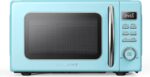 Galanz GLCMKZ07BER07 Retro Countertop Microwave Oven with Auto Cook & Reheat, Defrost, Quick Start Functions, Easy Clean with Glass Turntable, Pull Handle.7 cu ft, Blue - Image 2