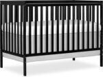 Dream On Me Synergy 5-In-1 Convertible Crib In Black, JPMA & Greenguard Gold Certified, Constructed out of solid reclaimed New Zealand Pine wood, Features 3 mattress height settings - Image 2