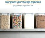 Flour Sugar Storage Containers (5.3L/4pk) Great Rice Canisters Sets For The Kitchen pantry, Large Food Storage Containers With Lids Airtight - Image 8