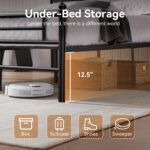 BedsPick Twin Bed Frame, Classic Metal Platform Bed Frame, Mattress Foundation with Steel Slat Support, 12.5'' Under Foundation Storage, No Box Spring Needed/Noise Free/Easy Assembly/Twin Size Black - Image 5