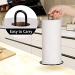 Paper Towel Holder Countertop, OBODING, Kitchen Paper Towel Stand Holder for Kitchen Organization and Storage, Paper Towel Holders for Standard and Large Size Rolls (Black) - Image 3