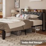 ANCTOR Full Size Bed Frame, Storage Headboard with Outlets, Easy to Install, Sturdy and Stable, No Noise, No Box Springs Needed - Perfect for a Good Night's Sleep - Image 6