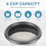 Aroma Housewares ARC-363-1NGB 3 Uncooked/6 Cups Cooked Rice Cooker, Steamer, Multicooker, 2-6 cups, Black - Image 6