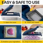 UltraChop All-in-One Vegetable Chopper, Veggie Food Chopper with Container, Spiralizer, Mandoline Slicer Dicer, Onion Mincer, French Fry And Salad Cutter, Home Essentials & Kitchen Gadgets - Image 8