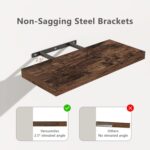 Floating Shelves for Wall, Wall Mounted Shelves with Invisible Brackets, 3 Small Wood Floating Wall Shelf Shelves for Living Room, Bedroom, Kitchen, Bathroom (Oak, 15" W x 6" D x 1" H) - Image 7