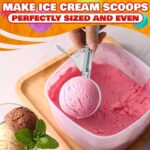 4 oz Ice Cream Scoop with Trigger Release #8 – Stainless Steel Versatile Tool for Baking, Cookies and Desserts Spoons, Easy-to-Clean, Dishwasher-Safe, Ergonomic Design for Precise Culinary Portions - Image 7