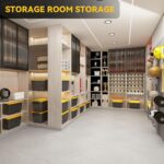 Nazhura 72Quart Plastic Storage Bin, Stackable and Nestable Storage Boxes with White Lids and Secure Latching Buckles, Large Storage Container (Black/Yellow, 72Quart-6Pack) - Image 5