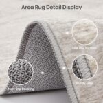 Valenrug Washable Rugs 5x7 - Stain Resistant 5x7 Area Rugs for Living Room, Non Slip Backing Printed Rugs for Bedroom, Folable Machine Washable Area Rug (5'x7', Beige) - Image 6