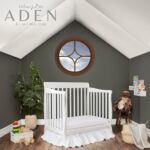 Dream On Me Aden 4-in-1 Convertible Mini Baby Crib in White, GreenGuard Gold & JPMA, Sustainable Pinewood, Non-Toxic Finish, 3-Levels, Converts to Mini Day & Twin-Size Bed (Rail Sold Separately) - Image 8