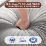 Ihanherry 111.4" U Shaped Modern Cloud Sofa Modular Sectional Couch with 2 Ottoman, 5-Seat Chenille Deep Seat Sofa with Pillow for Living Room, Bedroom and Apartment, Grey - Image 6