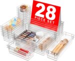 【Crystal Design】A-LUGEI Clear Drawer Organizer,【Military Grade】Acrylic Makeup Organizer, Bathroom Organizers and Storage, Organization and Storage, Organizer Bins for Office Vanity Kitchen Tool Trays - Image 2