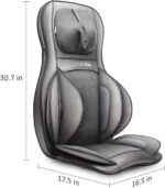 COMFIER Massager Chair with Heat, Shiatsu Neck Back Massager Portable with Compress & Rolling,Massage Chair Pad for Full Back,Neck,Full Body Pain, Gray - Image 9