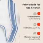 Zeppoli Classic Dish Towels - 15 Pack - 14" by 25" - 100% Cotton Kitchen Towels - Reusable Bulk Cleaning Cloths - Blue Hand Towels - Super Absorbent - Machine Washable - Image 5