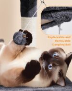 Yaheetech Large Multi-Level Cat Tree, 63 Inches Tall with Sisal-Covered Scratching Posts, Condo, Hammock, Dangling Ball, and Extended Platform for Cats to Play and Sleep - Image 9