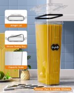 24 PCS Airtight Food Storage Containers with Lids, Kitchen Pantry Organization and Storage, BPA-Free Plastic Scale Food Canisters for Cereal, Flour, Sugar, Dry Food, Include Labels & Marker - Image 4
