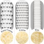 Cambom Lemon Zester Grater Three-piece Suit - Heavy Duty Kitchen Tool for Parmesan Cheese, Ginger, Garlic, Nutmeg, Chocolate, Vegetables，Fruits，Stainless Steel Grater Dishwasher Safe Black - Image 5