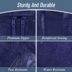 6 Pack Extra Heavy Duty Large Moving Bags with Strong Zipper & Comfortable Handles, Sturdy & Durable Clothes Storage Bags Totes Bins, Blue Packing Moving Boxes for College Supplies, Dark Blue - Image 5