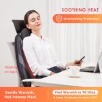 Snailax Shiatsu Massage Cushion with Heat Massage Chair Pad Kneading Back Massager for Home Office Seat use - Image 4
