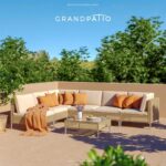 Grand patio 7-Piece Wicker Patio Furniture Set, Boho Outdoor Conversation Set Sectional Sofa with Water Resistant Thick Cushions and Coffee Table, Cream - Image 9