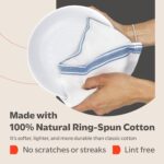 Zeppoli Classic Dish Towels - 15 Pack - 14" by 25" - 100% Cotton Kitchen Towels - Reusable Bulk Cleaning Cloths - Blue Hand Towels - Super Absorbent - Machine Washable - Image 4