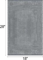 Homaxy Premium Kitchen Towels(18”x 28”, 6 Pack), Large Cotton Kitchen Hand Towels, Flat and Terry Dish Towels, 380 GSM Highly Absorbent Tea Towel Set with Hanging Loop, Grey - Image 10