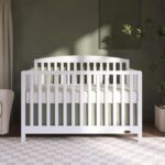 Dream On Me JPMA & Greenguard Gold Certified Odelle 5 in 1 Convertible Crib in White, Built of Sustainable Pinewood, 3 Mattress Height Settings, Non-Toxic Water-Based Paint Finish - Image 3