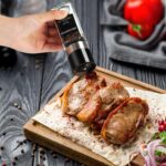 Yangbaga 24Pcs Glass Spice Jars with Labels-4OZ Wood Lid Square Spice Containers with Pepper Grinder Lids &Funnel,Seasoning Jars for Rack Cabinet Drawer - Image 3