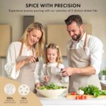 EDELHAUS® Square Spice Jars with Bamboo Wooden Lid (Pack of 24) Spice Jars with Shaker Insert and 240 Labels - Bamboo Lid Glass Container for Spice Organisation [4.3 in × 1.8 in] - Image 5