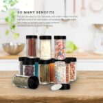 Kamenstein 5244227 Empty Jars With Black Cap, Set Of 12, 3-Ounce - Image 3