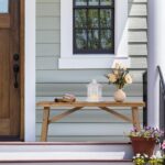 Sawmill Long Wood Bench, 43" Farmhouse Entryway Bench for Living Dining Room, Rustic Entry Way Benches Seat, Solid Wood, Handcraft Finshed, Natural - Image 6