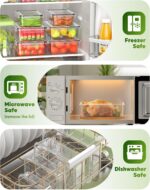 60 PCS Food Storage Containers with Lids(30 Containers & 30 Lids), BPA-Free Plastic Food Containers for Kitchen Storage, Leak Proof, Reusable Meal Prep Containers with Labels & Pen - Image 5