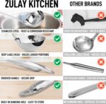 Zulay Kitchen Stainless Steel Cooking Utensil - Stainless Steel Kitchen Utensil, Durable Kitchen Gadgets, Metal Kitchen Accessories, Easy to Clean Kitchen Tools - 13 inch Soup Ladle - Image 8