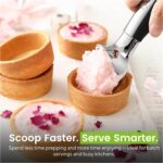 Spring Chef Heavy Duty Metal Ice Cream Scoop - Dishwasher Safe Ice Cream Scooper, Commercial Icecream Scoop Spade, Professional Kitchen Tool for Gelato, Melon, Sundae, Cookie Spoon - Black - Image 8