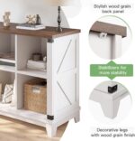 EnHomee 8 Cube Storage Organizer, Cube Organizer with Storage, Book Shelf for Bedroom and Home Office,White,Wood - Image 5