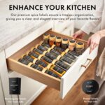 EDELHAUS® Square Spice Jars with Bamboo Wooden Lid (Pack of 24) Spice Jars with Shaker Insert and 240 Labels - Bamboo Lid Glass Container for Spice Organisation [4.3 in × 1.8 in] - Image 4