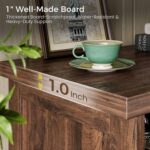 Casaottima TV Stand for 65 Inch TV, Farmhouse Entertainment Center with Power Outlet & LED Light and Storage Cabinets, Console Table and Media Furniture for Living Room Bedroom, Walnut - Image 7