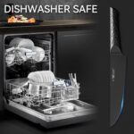 Knife Sets for Kitchen with Block, 15 Piece Knife Set with Built-in Sharpener, Dishwasher Safe, German Stainless Steel, Black - Image 4